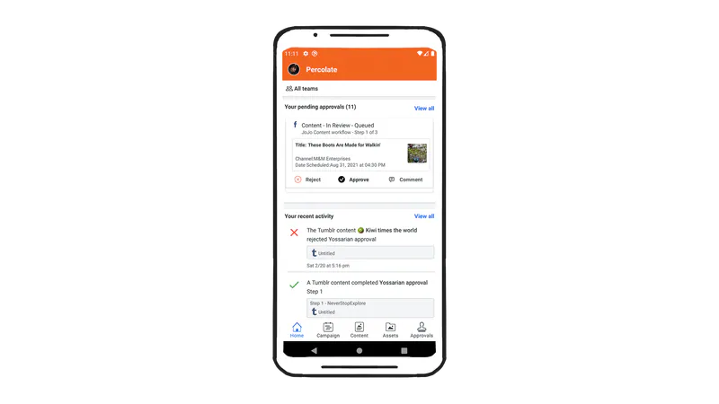 Mobile redesign for marketing platform